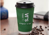 Custom Disposable To Go Cups With Lids , Triple Wall Paper Coffee Cups