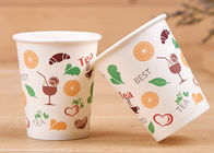 Custom Printed Single Wall Paper Cups For Cold Drinking With Plastic Lids