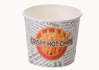 Disposable Paper French Fry Cups Branding Logo With Single PE Coated