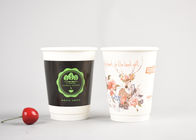 8oz Takeaway Insulated Paper Cups With Lids For Hot Drinks , Printed Custom