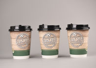 中国 素晴らしい設計12oz中型の使い捨て可能なコーヒー カップは壁紙のコップを倍増します 会社