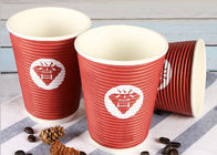 中国 テークアウトのエコの友好的なコーヒー カップ、赤く使い捨て可能で熱い飲料のコップ 会社