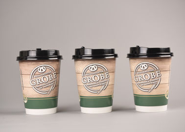 素晴らしい設計12oz中型の使い捨て可能なコーヒー カップは壁紙のコップを倍増します
